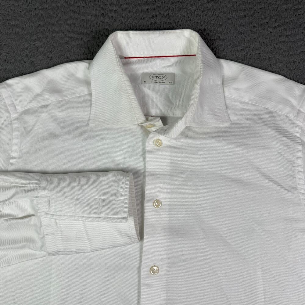 Eton Dress Shirt Mens 16.5 / 42 White French Cuff Tuxedo Long Sleeve Button